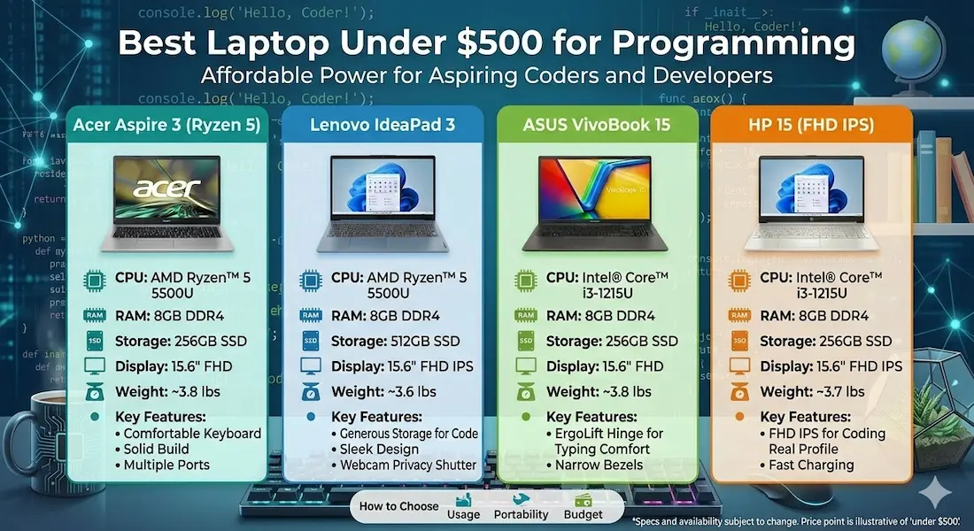 Best Laptop Under $500 for Programming