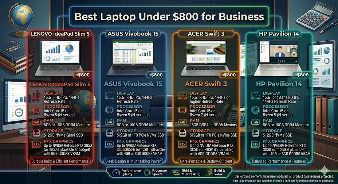 Best Laptop Under $800 for Business