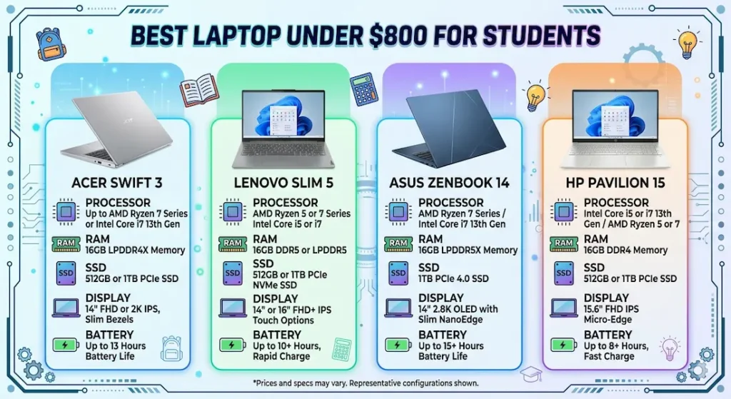 Best Laptop Under $800 for Students