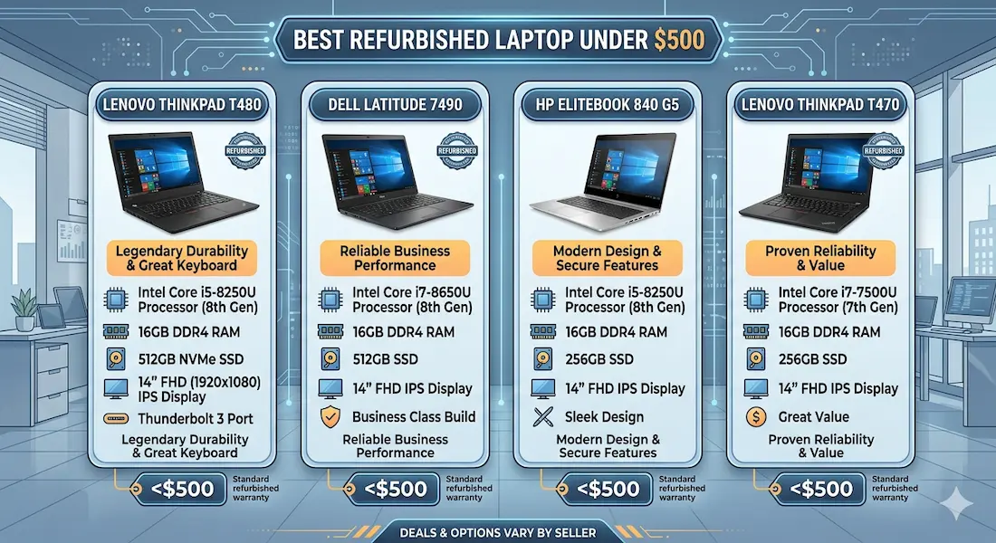 Best Refurbished Laptop Under $500