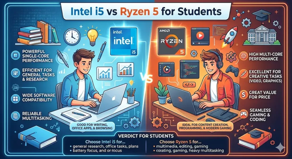 Intel i5 vs Ryzen 5 for Students