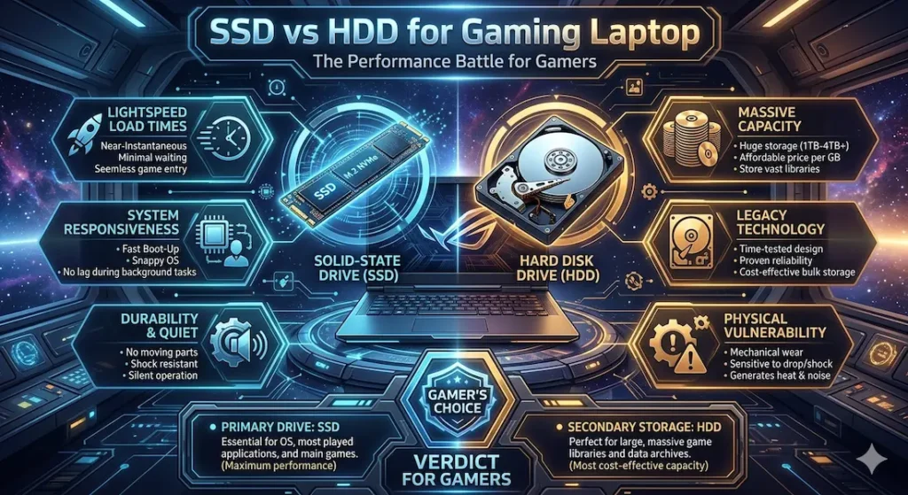 SSD vs HDD for Gaming Laptop