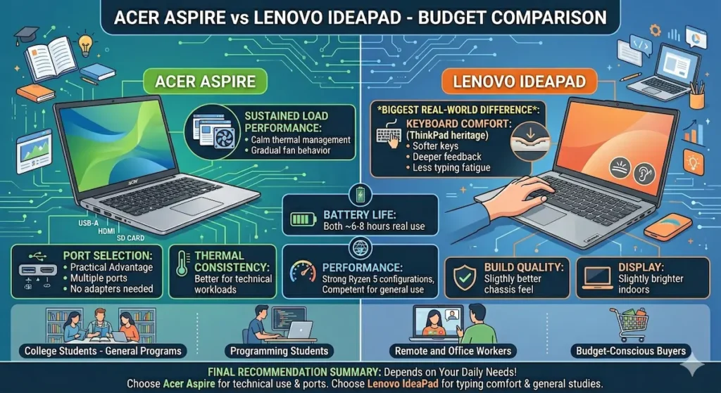 Acer Aspire vs Lenovo IdeaPad - Budget Comparison