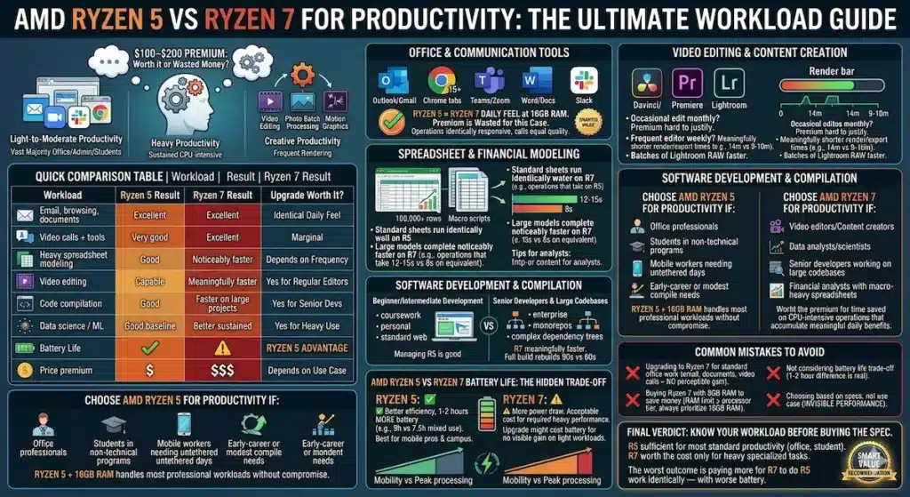 AMD Ryzen 5 vs Ryzen 7 for Productivity