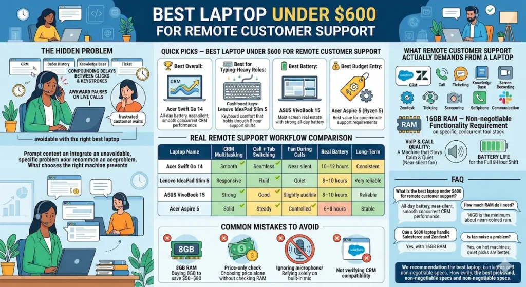 Best Laptop Under $600 for Remote Customer Support