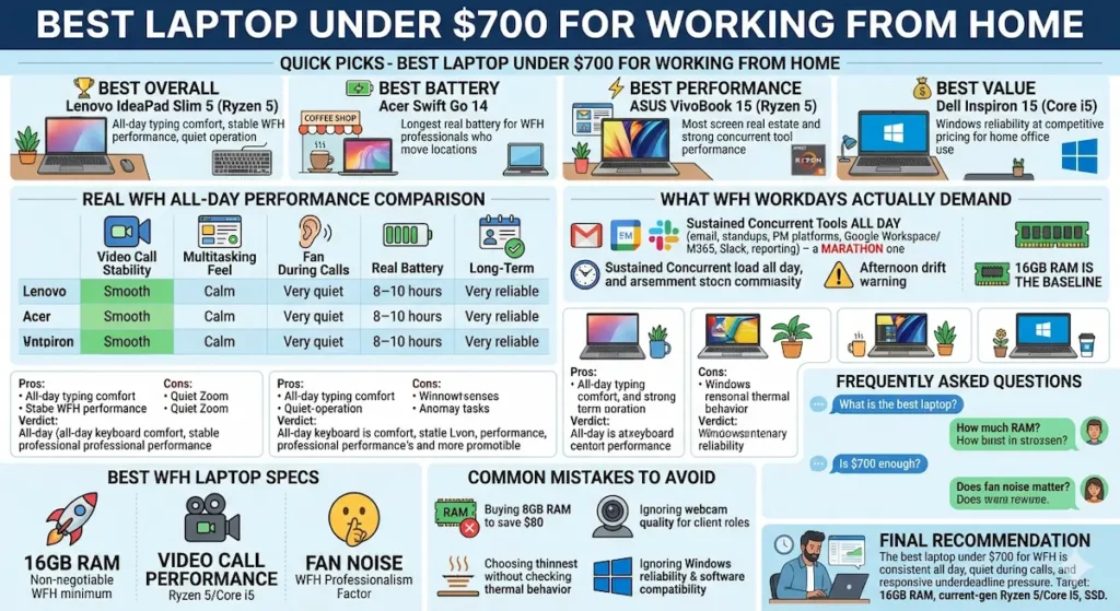 Best Laptop Under $700 for Working from Home