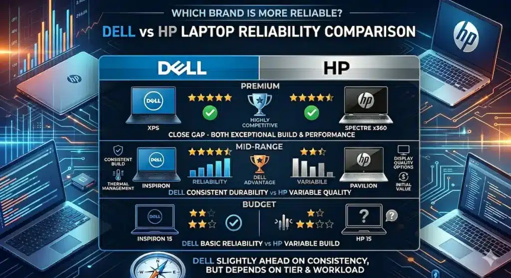Dell vs HP laptop which brand is more reliable