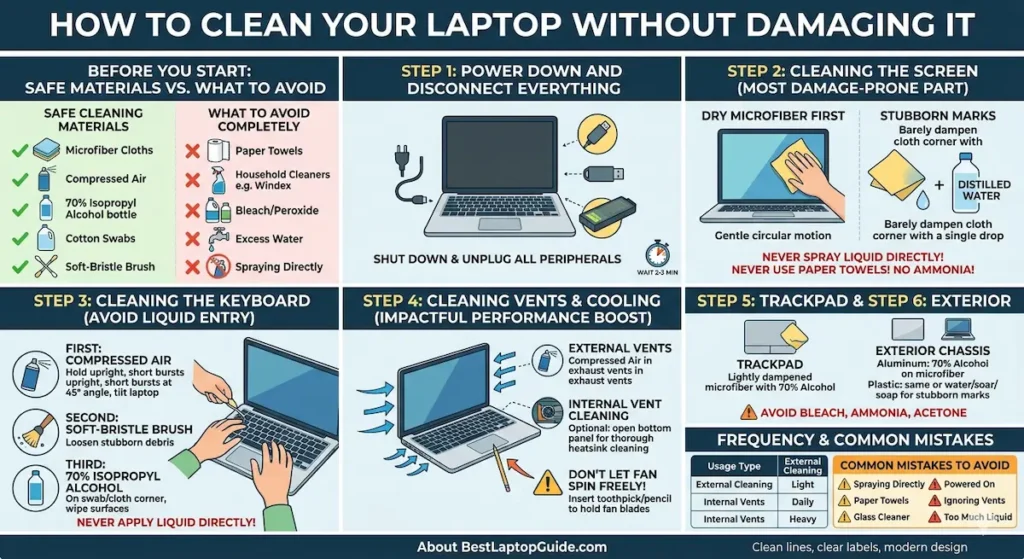 How to Clean Your Laptop Without Damaging It