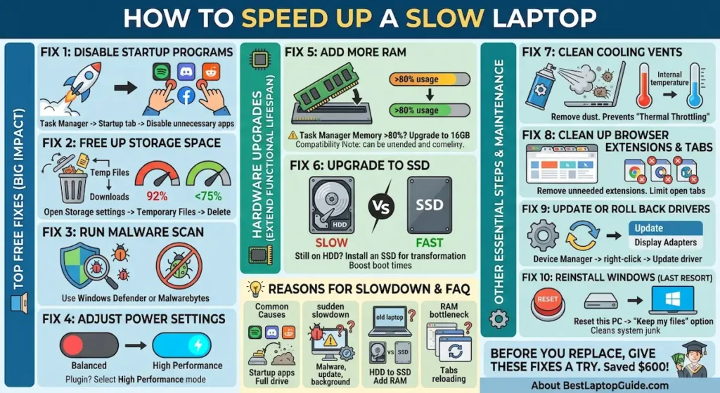 How to Speed Up a Slow Laptop