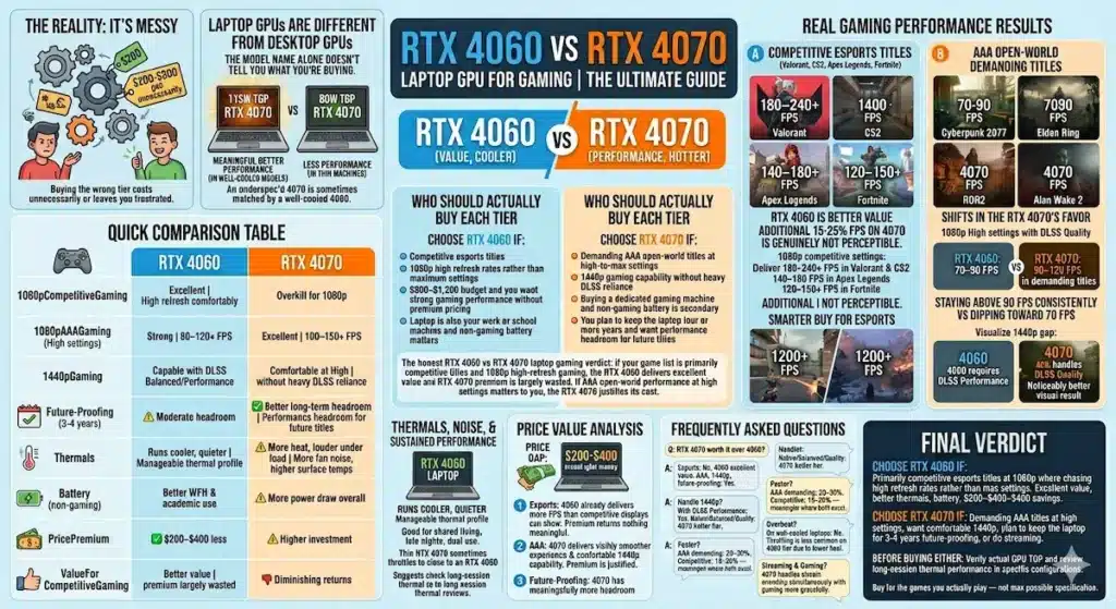 RTX 4060 vs RTX 4070 Laptop for Gaming