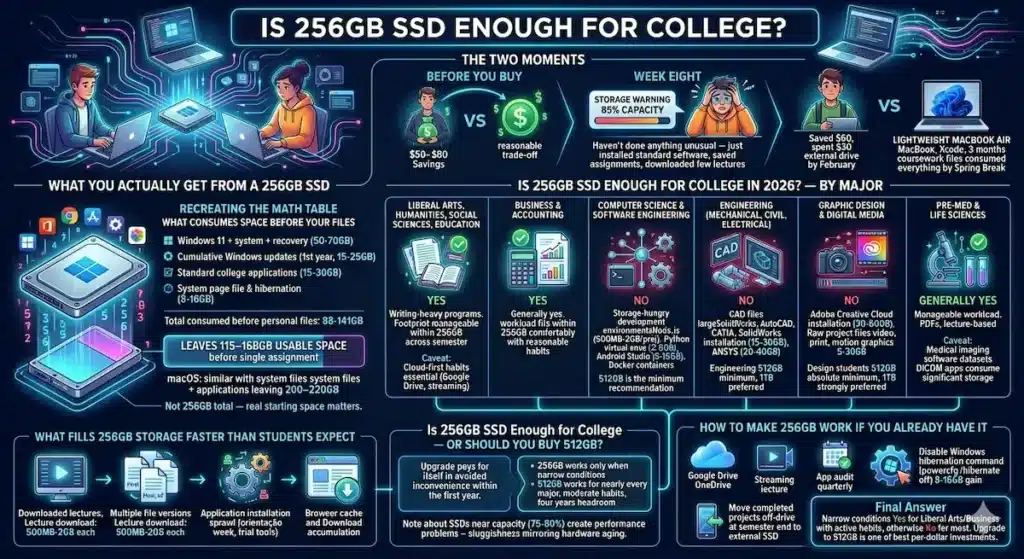 Is 256GB SSD Enough for College in 2026